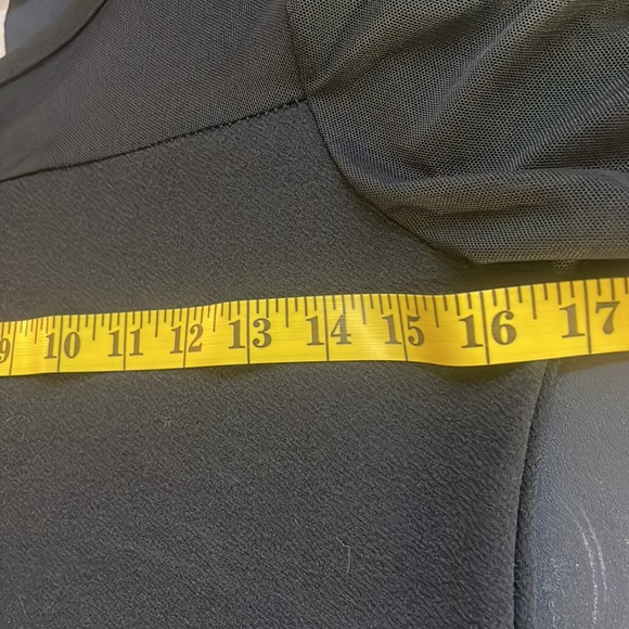 Black Top, T, Sheer sleeves,Small - Picture 5 of 7